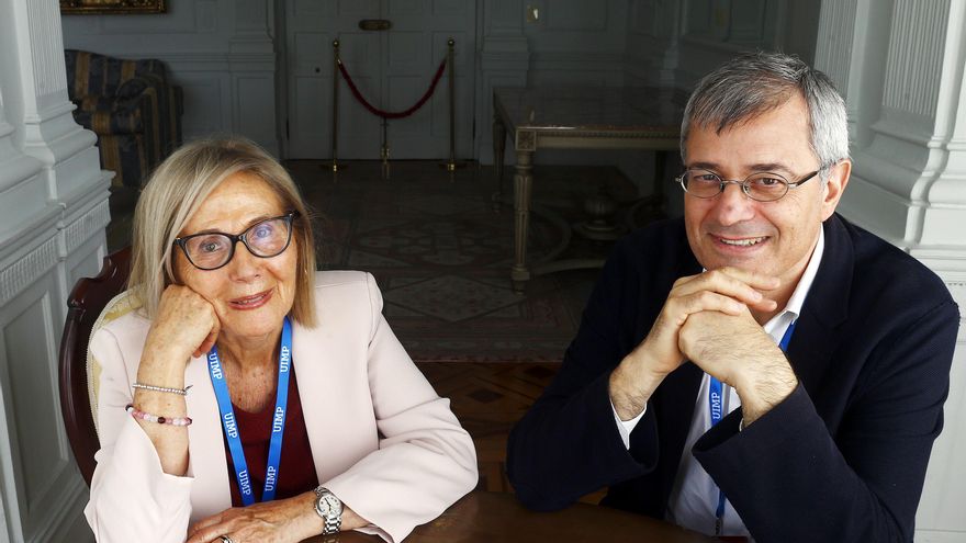 María Antonia Gimón y Josep Borrás en la UIMP.