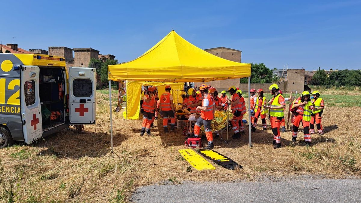 El Aeropuerto de Logroño-Agoncillo se prepara para un accidente aéreo