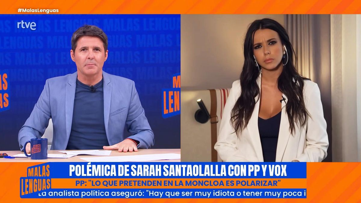 Sarah Santaolalla contesta en 'Malas lenguas' a Jaime de los Santos (PP): "Estoy profundamente dolida y muy sorprendida"