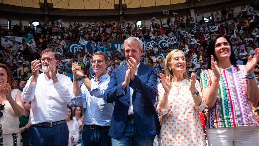 Mitin central del PP el domingo 9 de julio en la plaza de toros de Pontevedra.