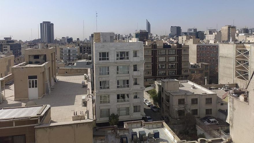 Imagen del centro de Teherán, esta mañana