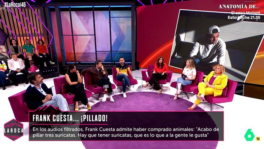 La polémica de Frank Cuesta saltó de las redes al plató de 'La Roca' con la difusión de sus comentados audios