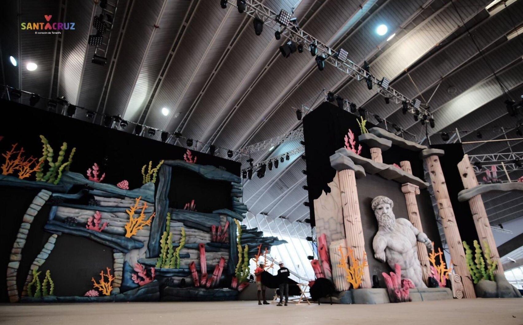 Así luce ya el escenario del Carnaval chicharrero 2019