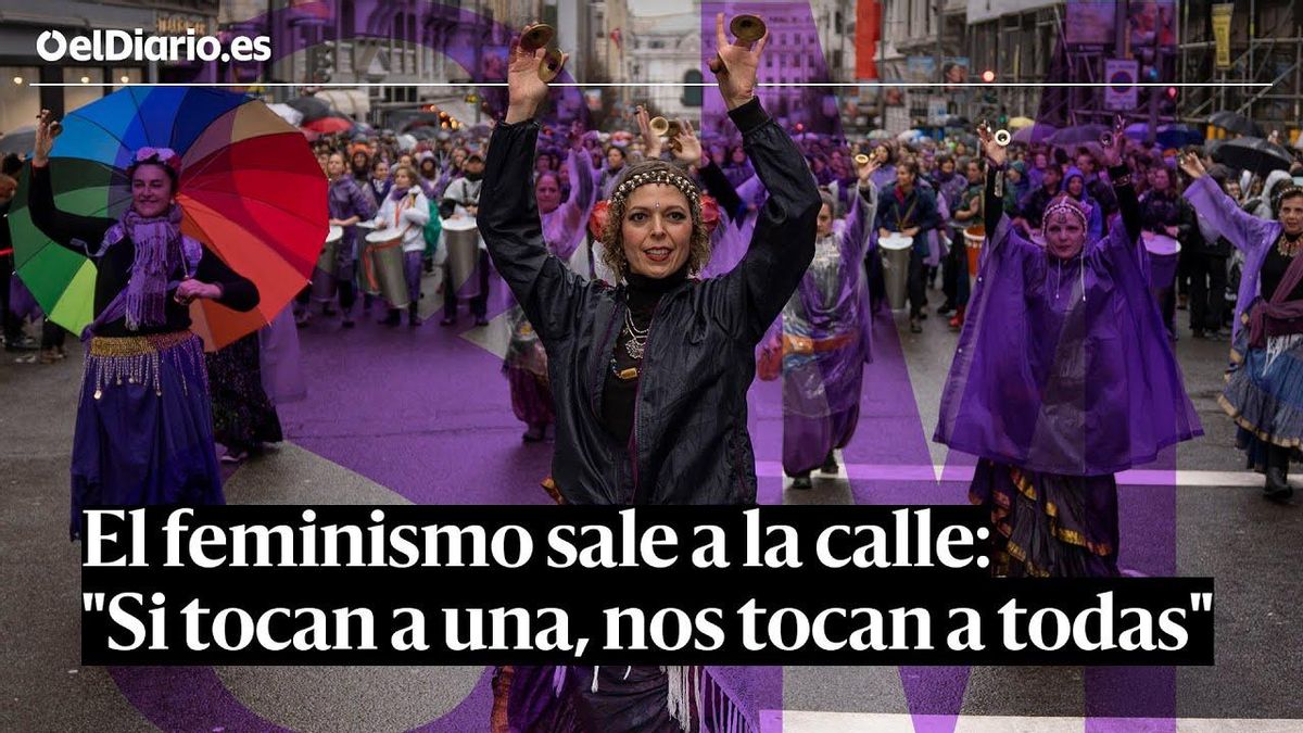 VÍDEO I El feminismo sale a la calle frente al “rearme patriarcal”