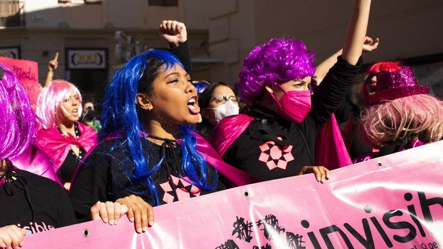 Manifestación en Málaga en apoyo de La Invisible