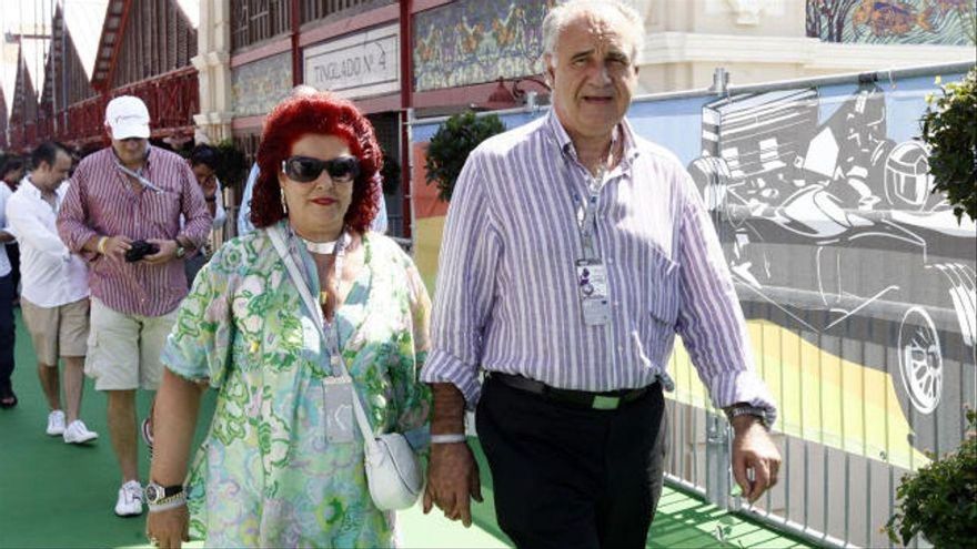 Consuelo Císcar y Rafael Blasco, en la Fórmula 1 de València.