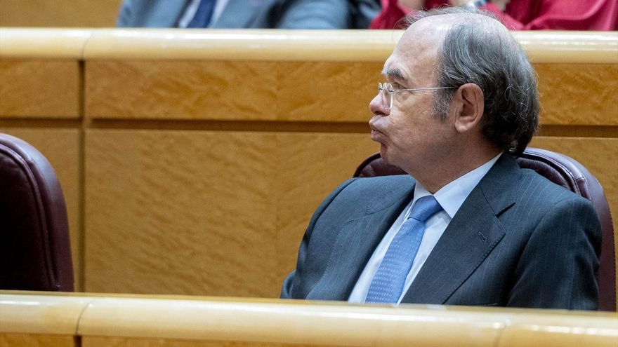 El expresidente del Senado, Pío García-Escudero, durante una sesión plenaria en el Senado, a 25 de enero de 2024