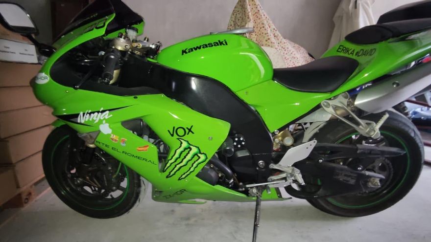 Moto de David Gomariz, dueño del restaurante El Romeral en la localidad murciana de Molina de Segura.