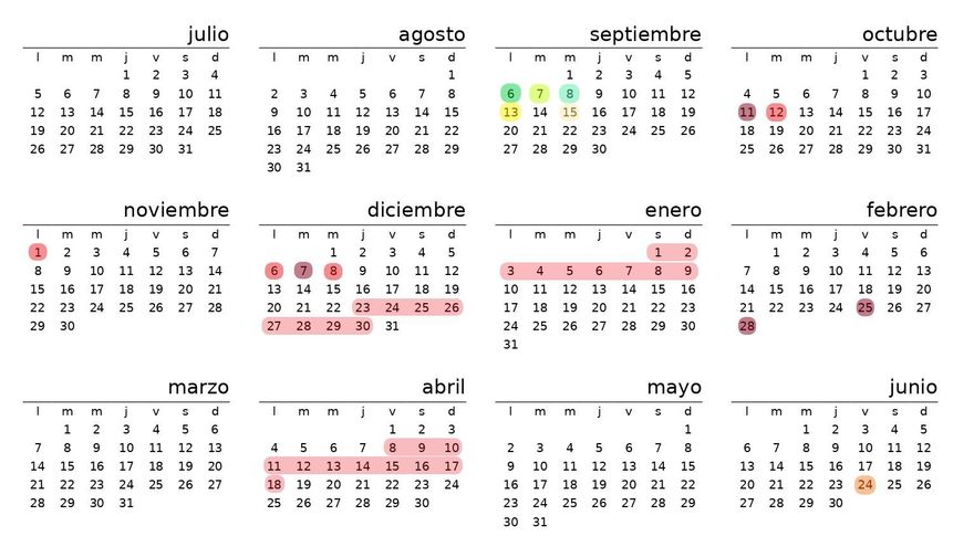 Calendario escolar 2021 - 2022 en Madrid: vacaciones y días festivos