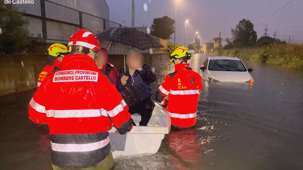 Imagen de un rescate facilitada por el Consorcio Provincial de Bomberos de Castellón.