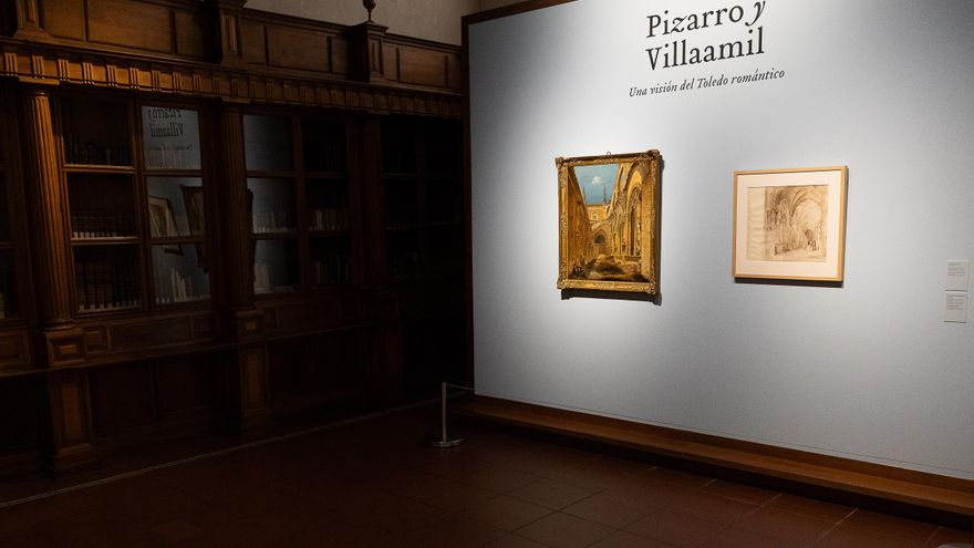 Dos cuadros, en diálogo con elementos arquitectónicos de San Juan de los Reyes en Toledo