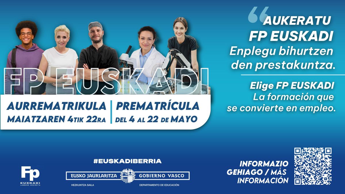 Cartel con información para la prematrícula