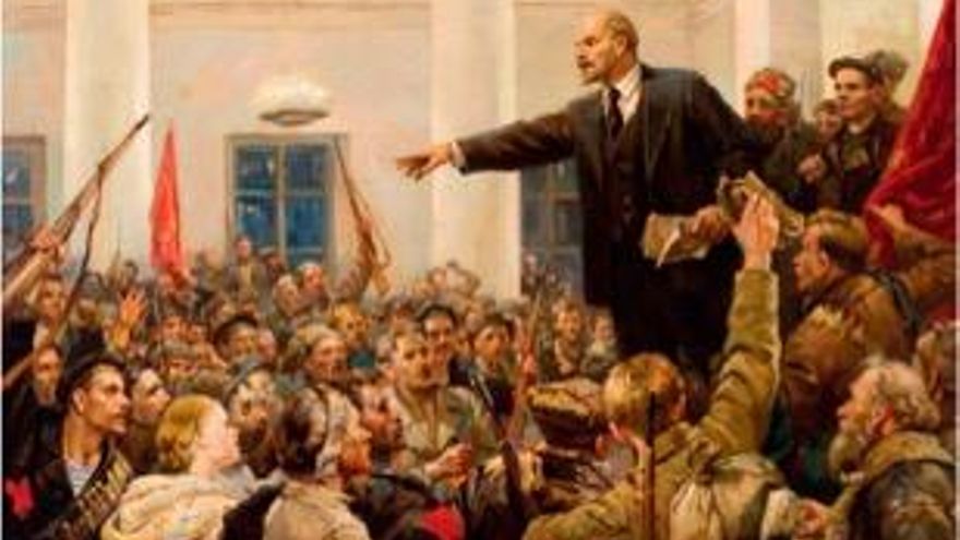 Lenin proclama el Poder Soviético