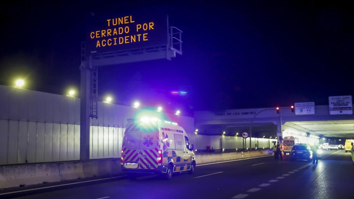 Simulacro de accidente en el túnel de los omeyas