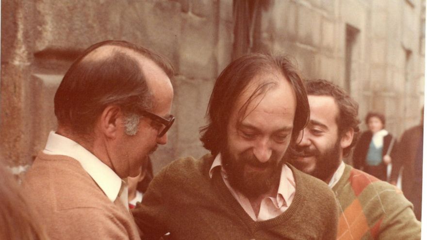 Suso Vaamonde, a su salida de la cárcel provincial de Ourense en 1984.