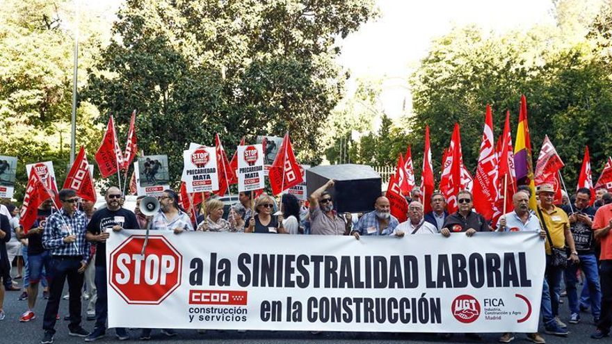Los accidentes laborales causan 191 muertes hasta abril, 22 menos que en 2018