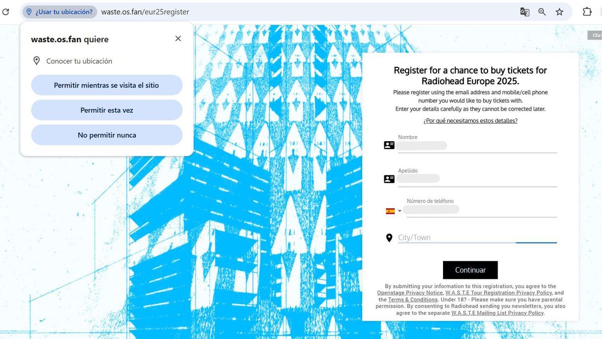 Proceso de registro de Radiohead