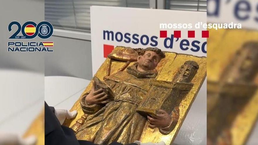 Recuperan un relieve de madera del siglo XVI que fue robado en 2010 en la localidad navarra de Fitero