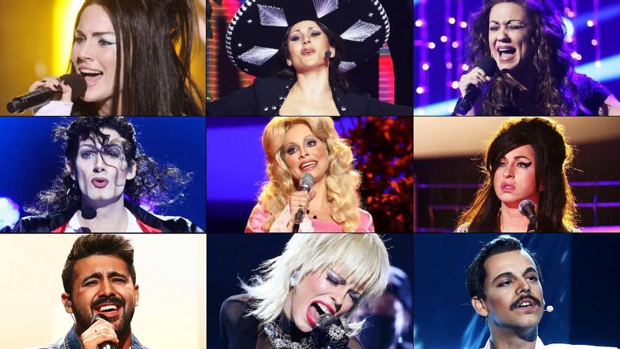 De 'OT' a 'Tu cara me suena': estos son los 25 concursantes que buscaron el 'Triunfo' también como imitadores