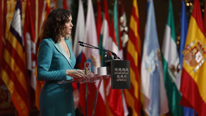 La presidenta de la Comunidad de Madrid, Isabel Díaz Ayuso, preside los actos conmemorativos del 43º aniversario de la Constitución Española