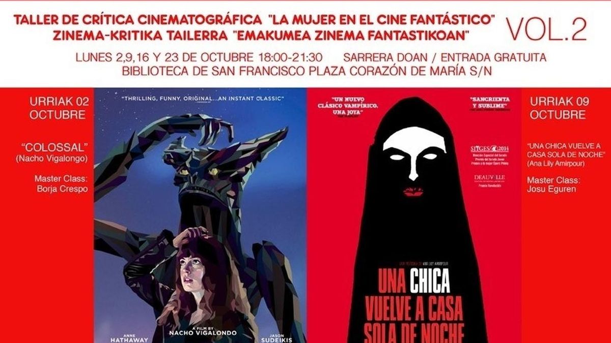 Biblioteca bilbaína de San Francisco acoge en octubre un taller de crítica de cine sobre la mujer en el cine fantástico