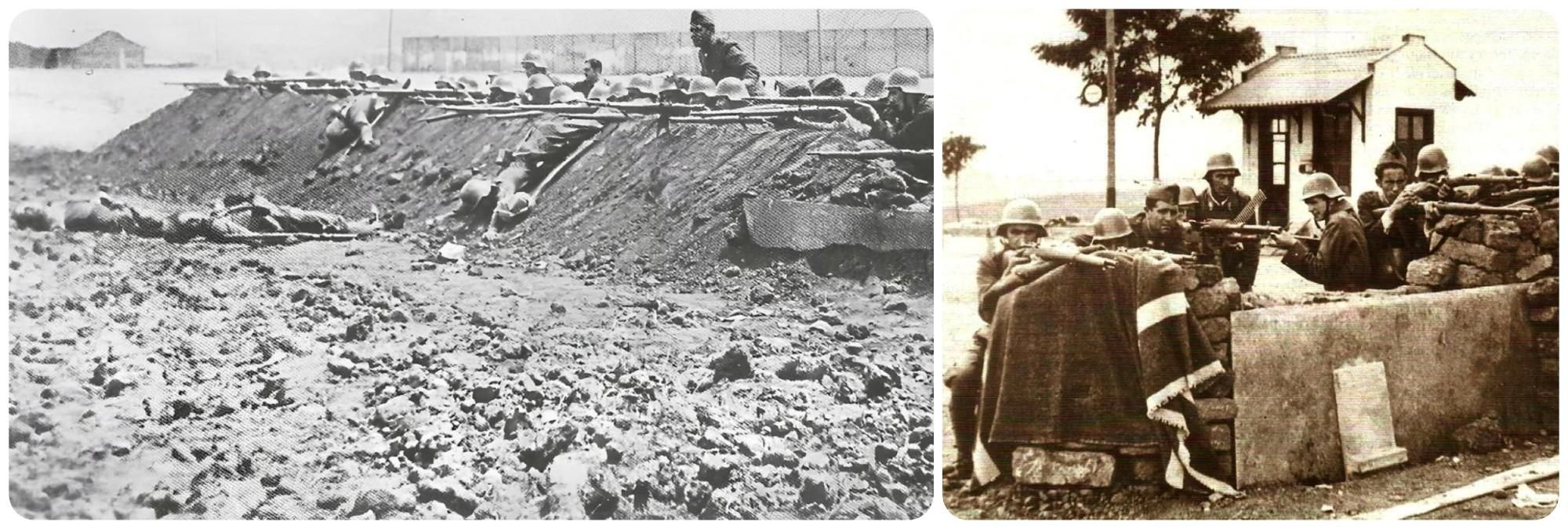 Fotografías de julio de 1936 en la Carretera de Asturias y el Fielato.
