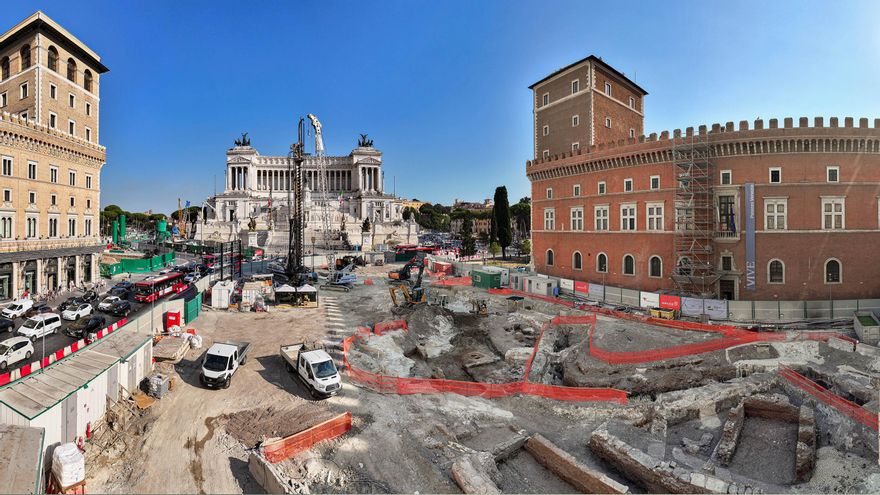 Hallan viviendas romanas y hornos de cal medievales en las obras del metro de Roma