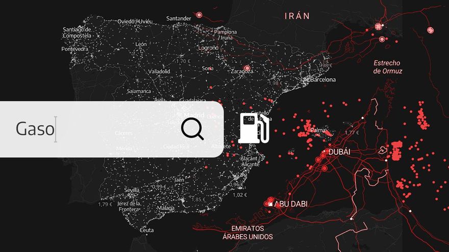 El mapa del precio de cada gasolinera en España tras las subidas por los ataques de EEUU e Israel a Irán