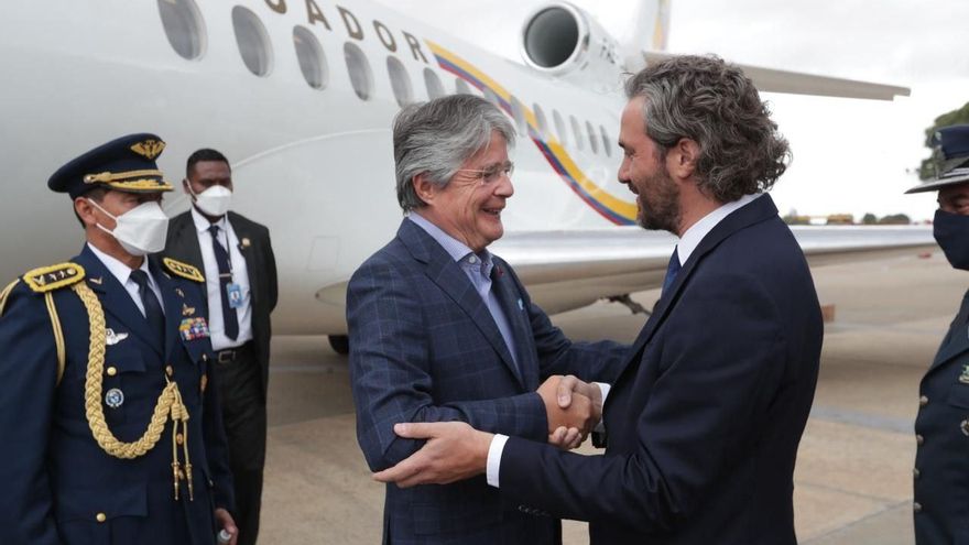 El presidente de Ecuador, Guillermo Lasso, llegó a la Argentina en su primera visita oficial