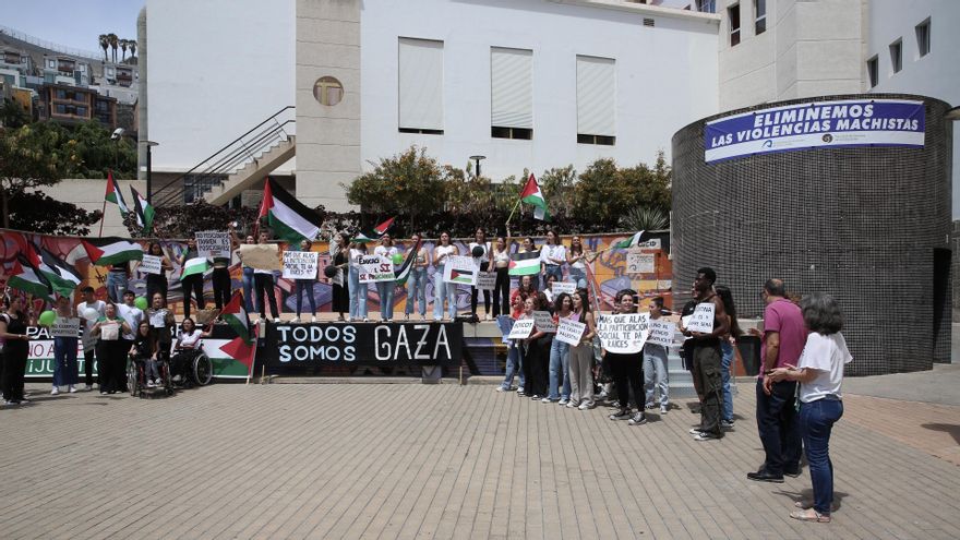 El alumnado de la ULPGC se manifiesta contra el genocidio en Gaza y "en favor de la vida"