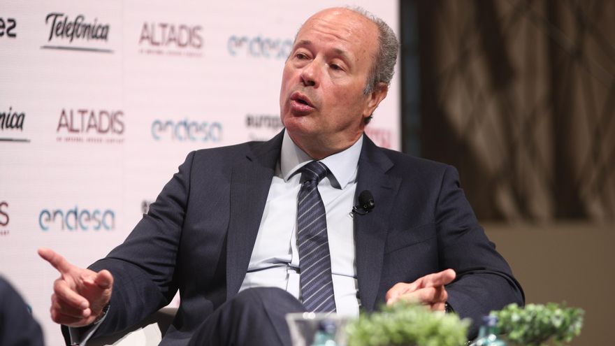 El ministro de Justicia, Juan Carlos Campo, durante uno de los Desayunos Informativos de Europa Press, en Madrid, (España), a 13 de julio de 2020.