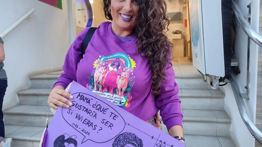 Preparando la manifestación en Málaga