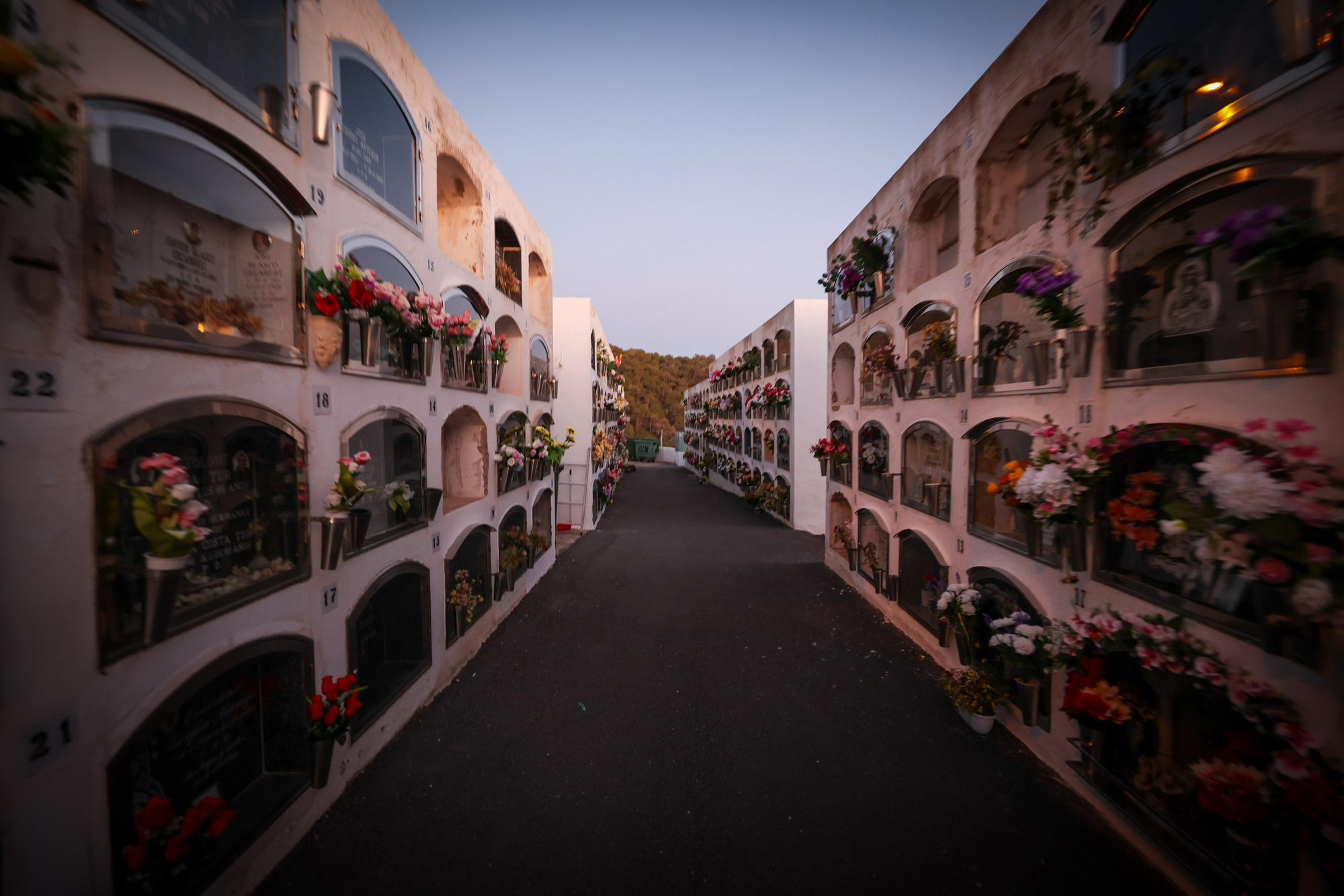 5. Uno de los pasillos del cementerio nuevo de Vila, donde se hacen los entierros de beneficencia