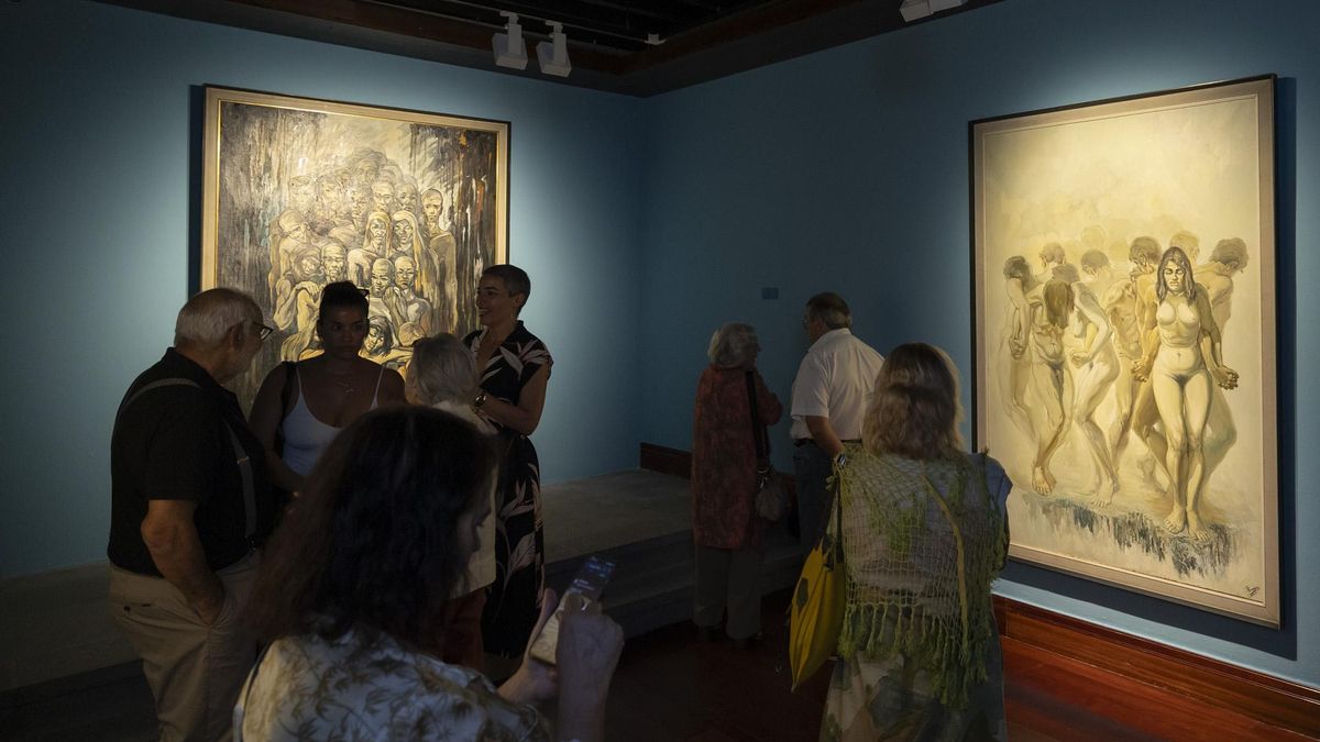 Pinturas del artista Sergio Calvo, en el CAAM.