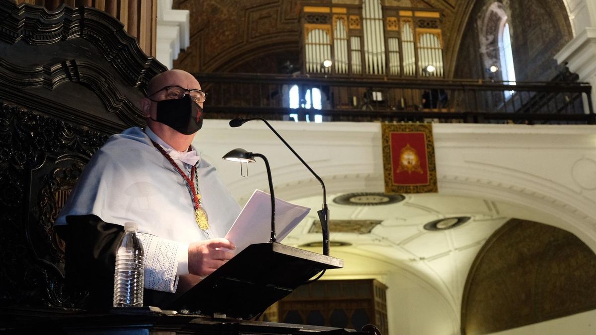 El rector, durante el acto de apertura del curso académico.