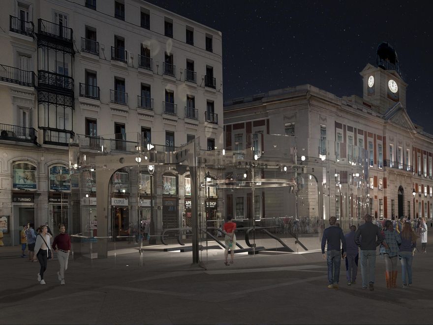 Proyecto de la salida del Cercanías, de noche
