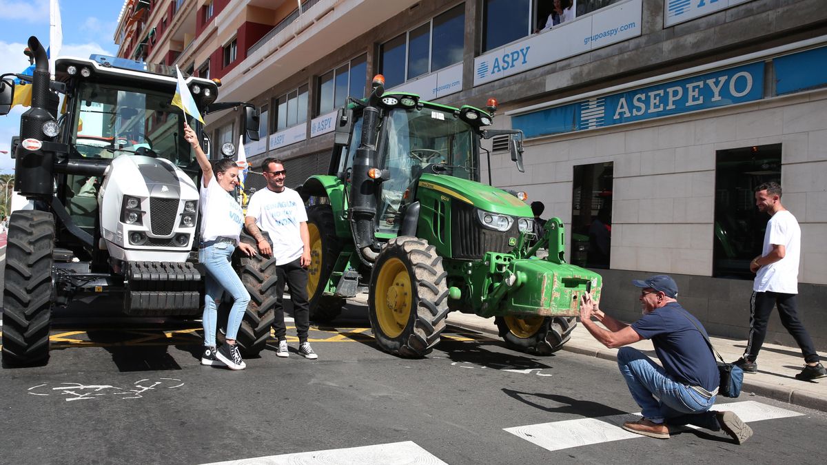 Así se vivió la protesta de agricultores y ganaderos en Gran Canaria