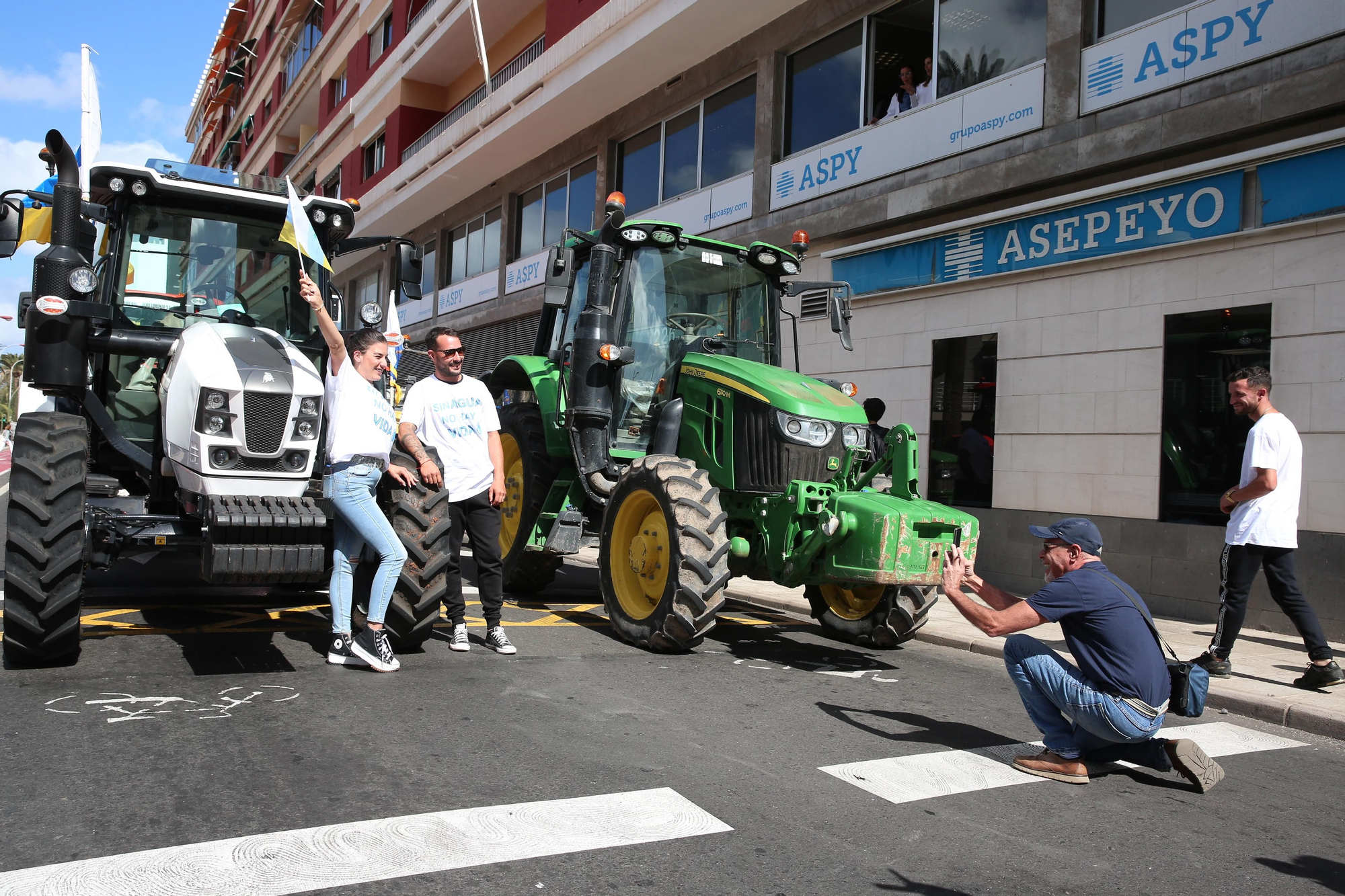 Así se vivió la protesta de agricultores y ganaderos en Gran Canaria