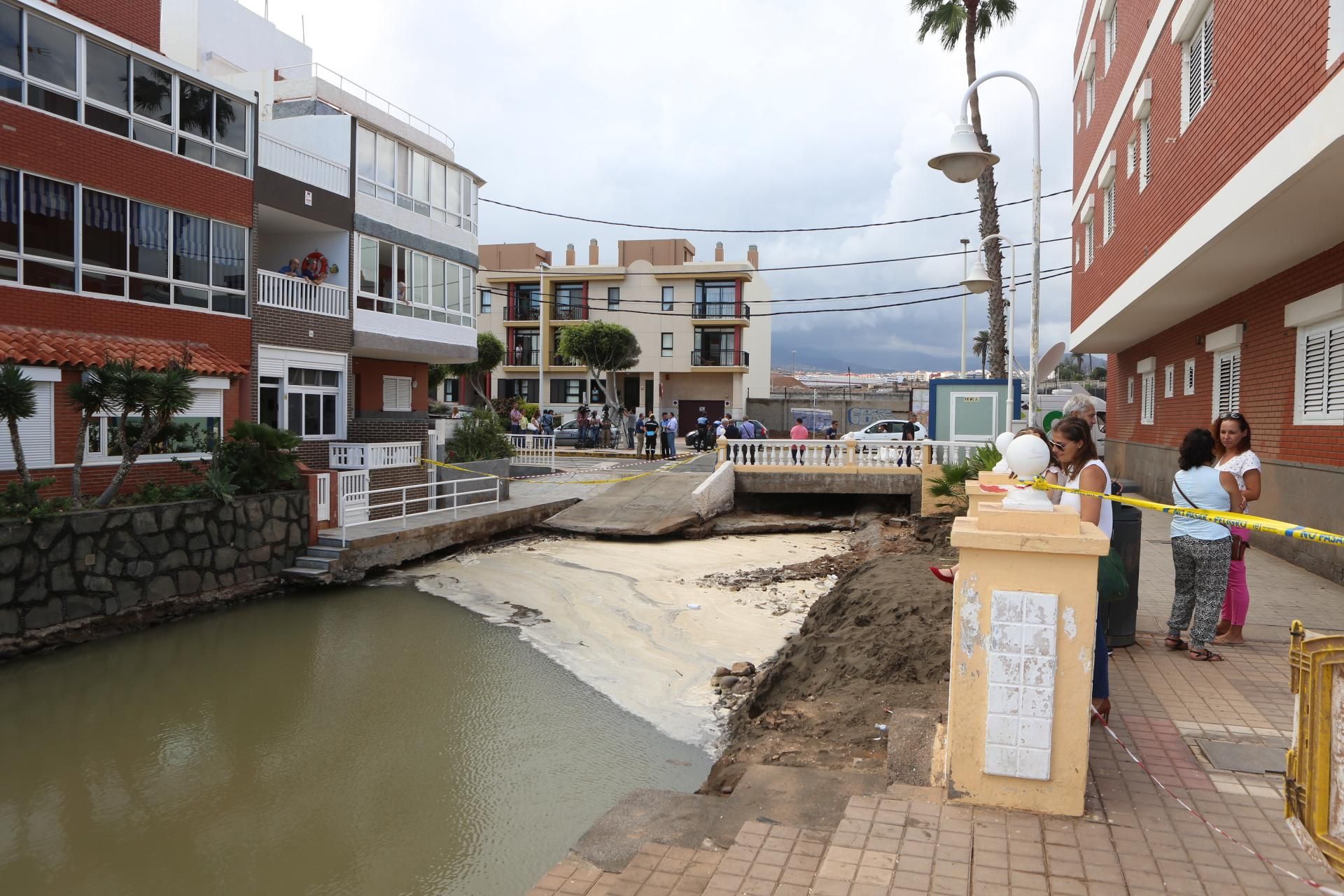 La playa de Salinetas ,en Telde tras el temporal (ALEJANDRO RAMOS)