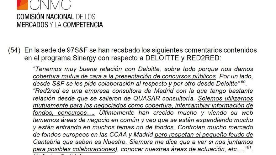 Los correos en los que se amañaban las ofertas para contratos menores del cártel de las consultoras: "Saben que el pequeño feudo de Cantabria es nuestro"