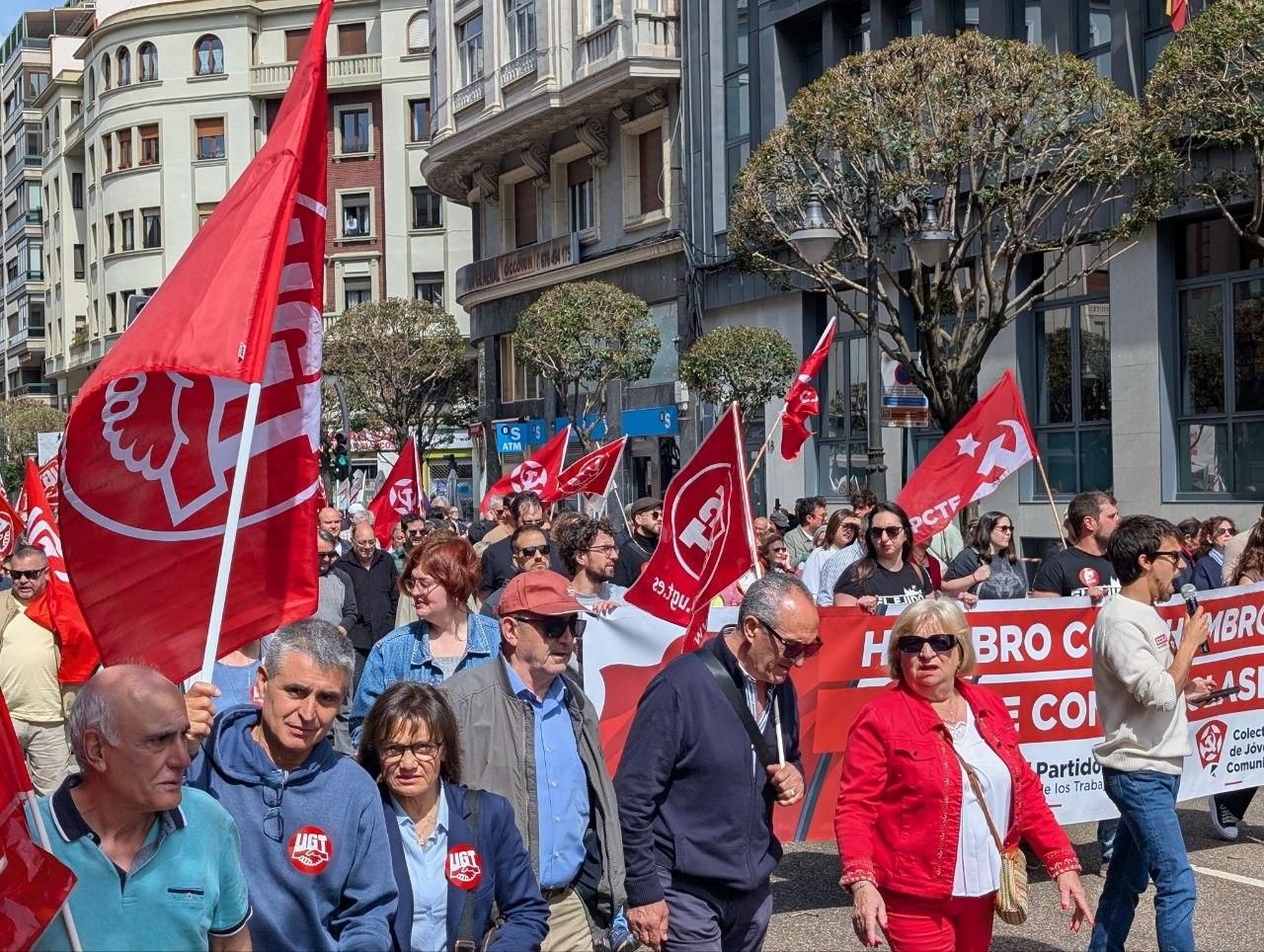 Manifestación 1 de mayo, Día de los trabajadores, en León.