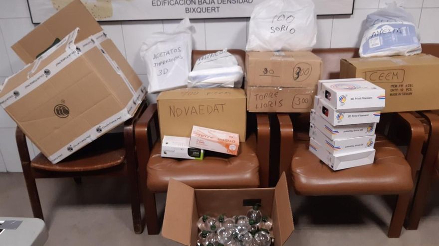 Material sanitario que reparte el Ayuntamiento de Xàtiva