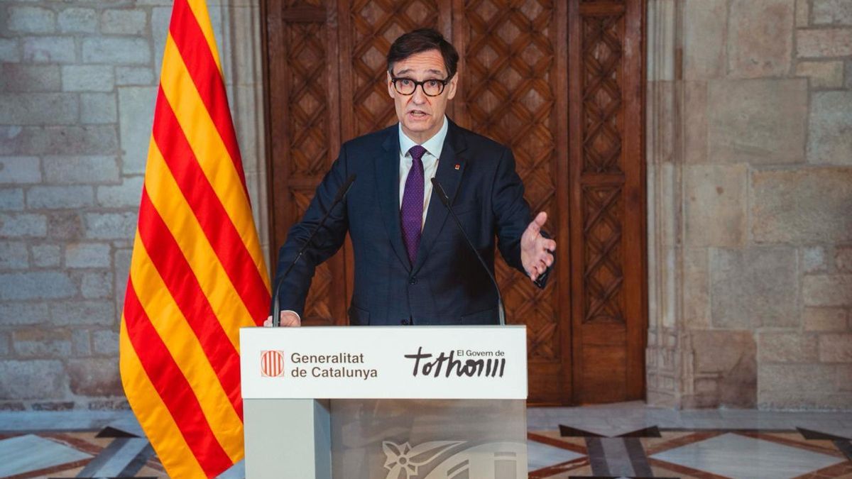 Illa, durante su discurso en la galería gótica del Palau de la Generalitat
