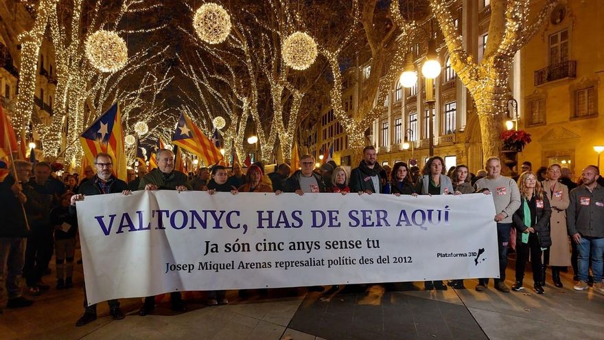Unas 700 personas reivindican "el soberanismo de Mallorca" en la manifestación del 30-D
