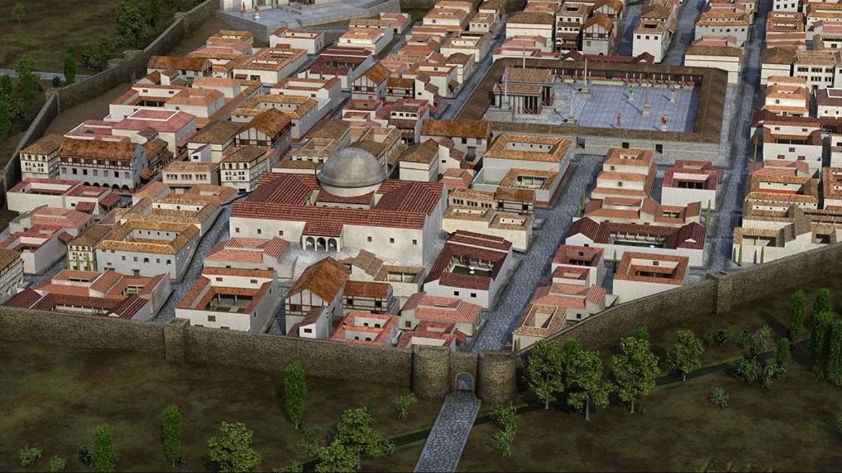 Recreación de la Vetus Urbs de Itálica hecha para el proyecto.
