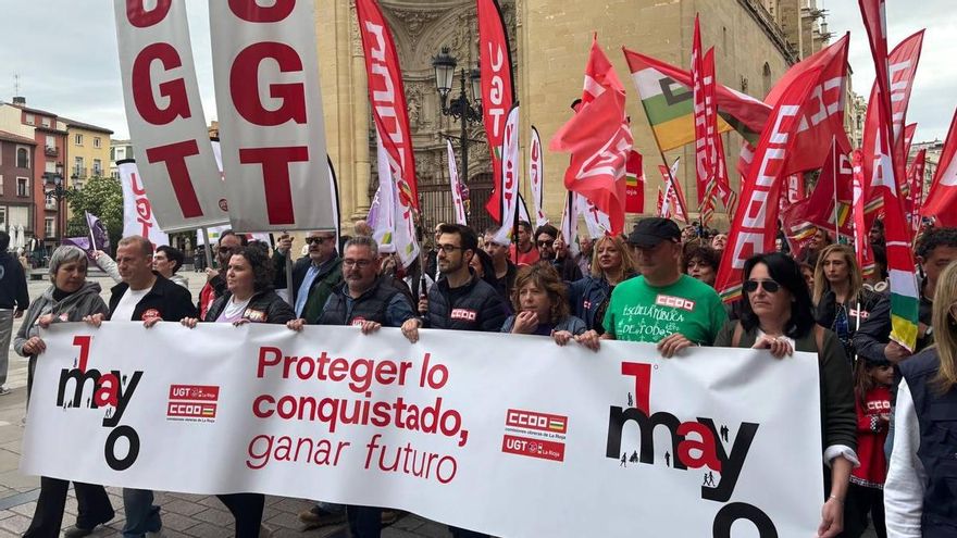 Marcha del Primero de Mayo en La Rioja.