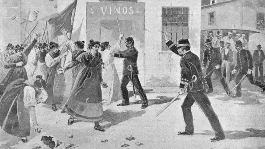 Motín de mujeres en Cuatro Caminos como el que se produjo en tiempo de fiestas en 1897