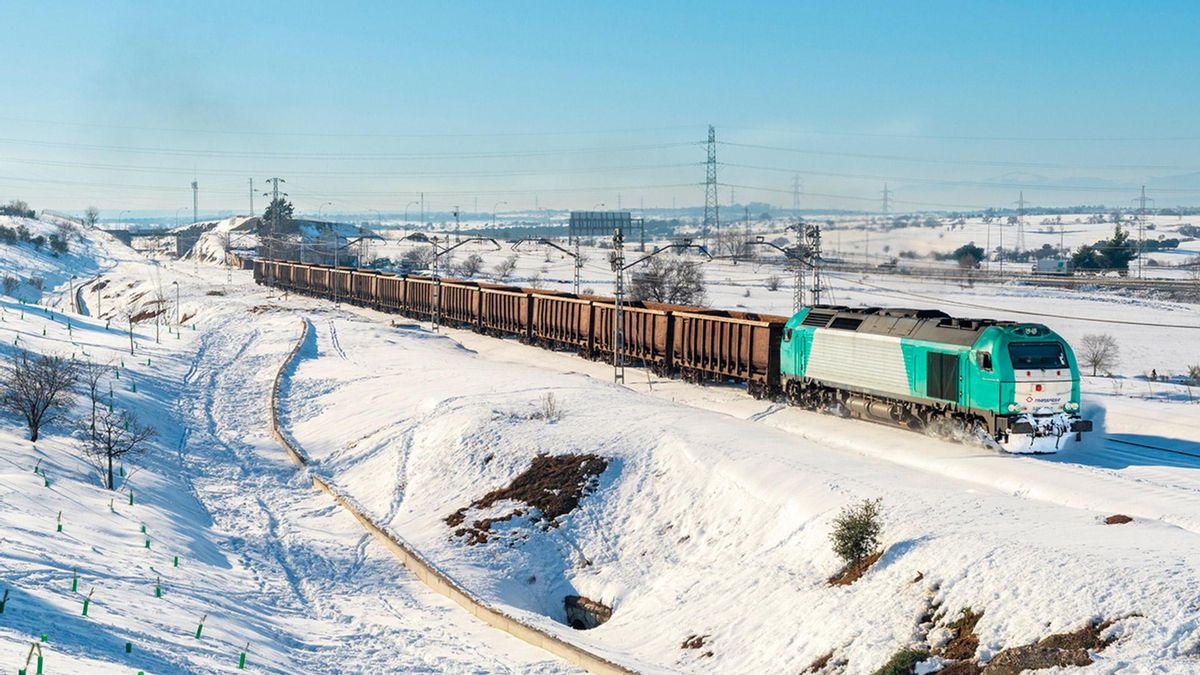 Un tren de mercancías