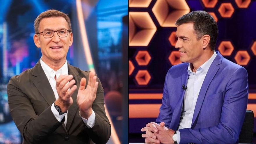 El gran escaparate de Sánchez y Feijóo para el 23J: millones de espectadores en TV con programas 'trampolín'