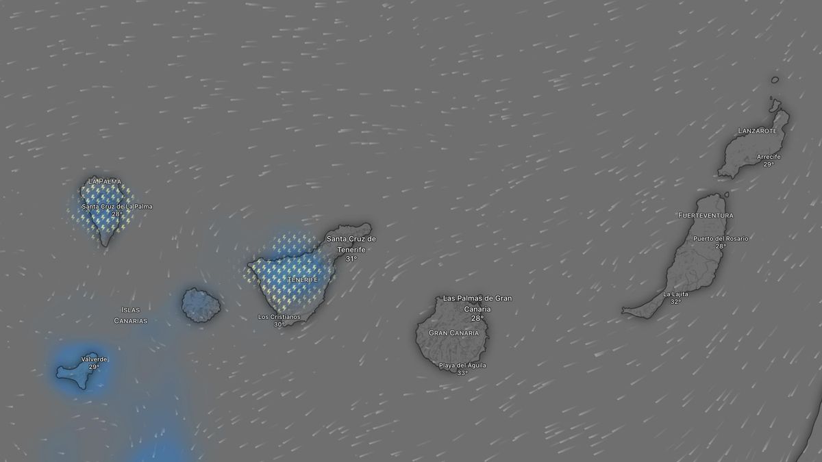 Calor, calima y tormentas: esta es la previsión de Aemet para las próximas horas en Canarias